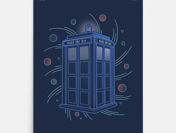 Neon Line-Art Time And Space Box