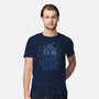 Neon Line-Art Time And Space Box-Mens-Premium-Tee-Astrobot Invention