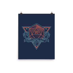 Neon Hipster Critical Dice