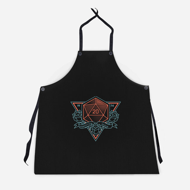 Neon Hipster Critical Dice-Unisex-Kitchen-Apron-Astrobot Invention