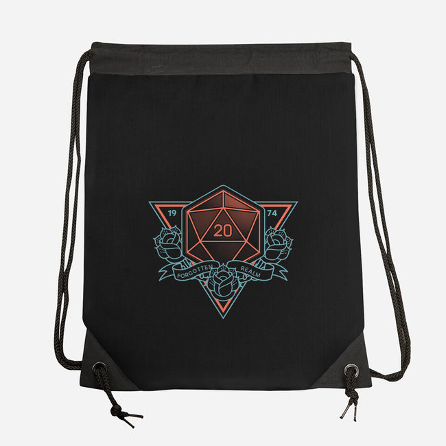 Neon Hipster Critical Dice-None-Drawstring-Bag-Astrobot Invention