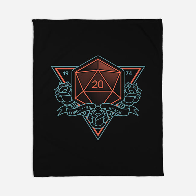 Neon Hipster Critical Dice-None-Fleece-Blanket-Astrobot Invention