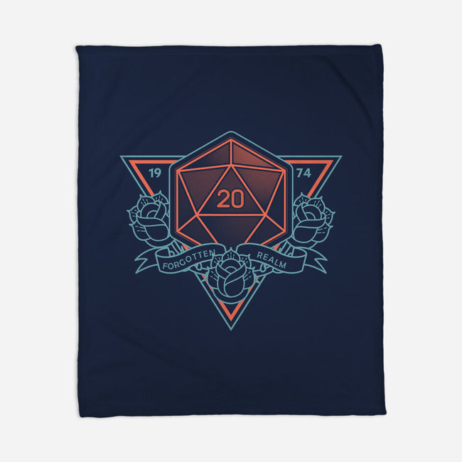 Neon Hipster Critical Dice-None-Fleece-Blanket-Astrobot Invention