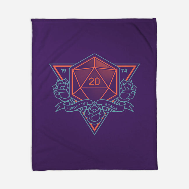 Neon Hipster Critical Dice-None-Fleece-Blanket-Astrobot Invention