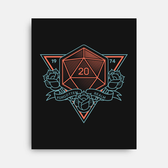 Neon Hipster Critical Dice-None-Stretched-Canvas-Astrobot Invention