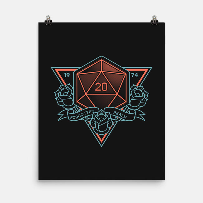Neon Hipster Critical Dice-None-Matte-Poster-Astrobot Invention