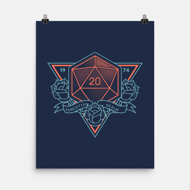 Neon Hipster Critical Dice-None-Matte-Poster-Astrobot Invention