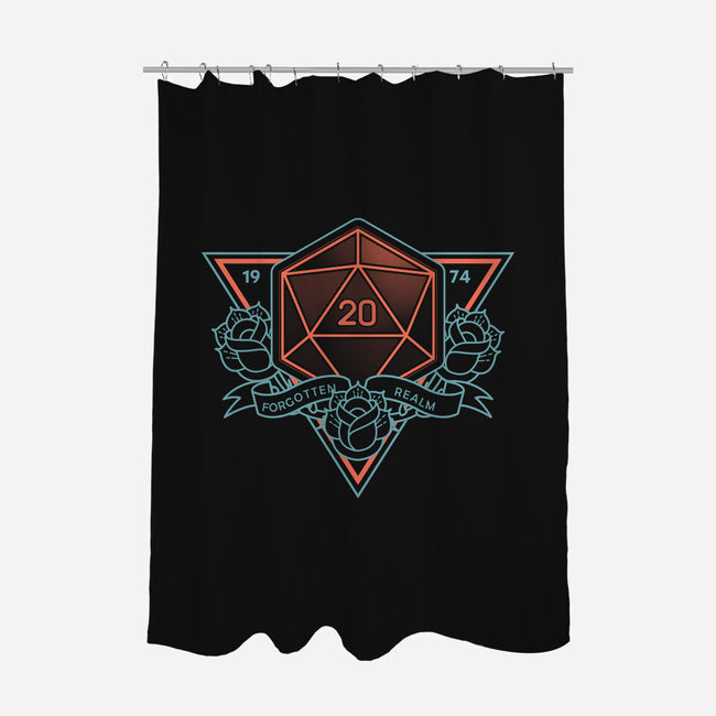 Neon Hipster Critical Dice-None-Polyester-Shower Curtain-Astrobot Invention