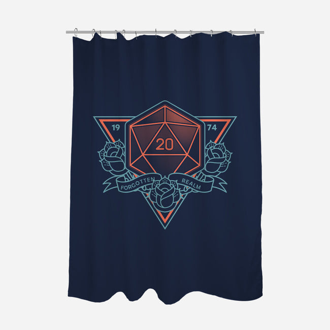 Neon Hipster Critical Dice-None-Polyester-Shower Curtain-Astrobot Invention