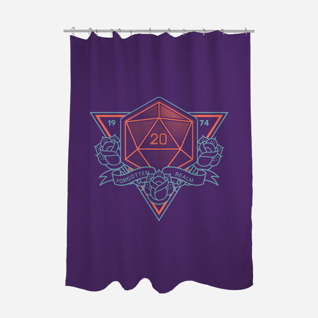 Neon Hipster Critical Dice-None-Polyester-Shower Curtain-Astrobot Invention