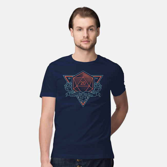 Neon Hipster Critical Dice-Mens-Premium-Tee-Astrobot Invention