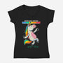 Mood Level Unicorn-Womens-V-Neck-Tee-Popnotic