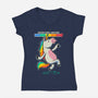 Mood Level Unicorn-Womens-V-Neck-Tee-Popnotic