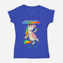 Mood Level Unicorn-Womens-V-Neck-Tee-Popnotic