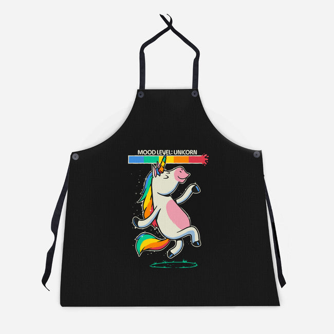 Mood Level Unicorn-Unisex-Kitchen-Apron-Popnotic