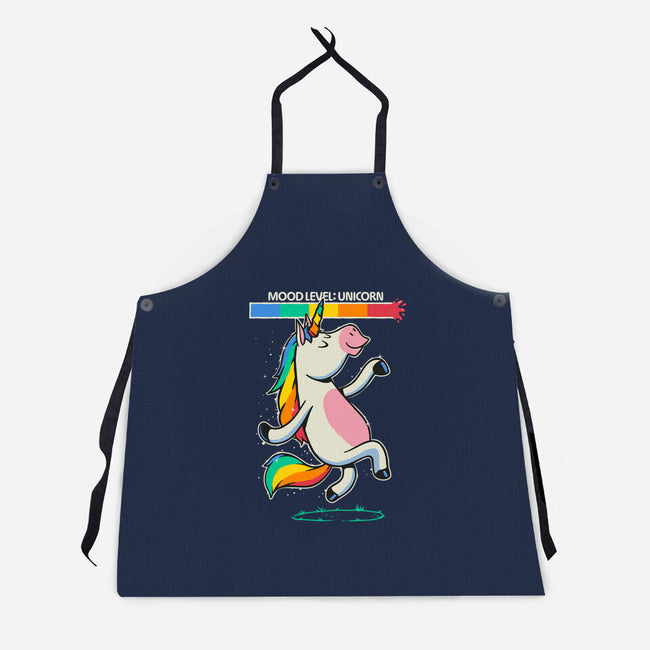 Mood Level Unicorn-Unisex-Kitchen-Apron-Popnotic