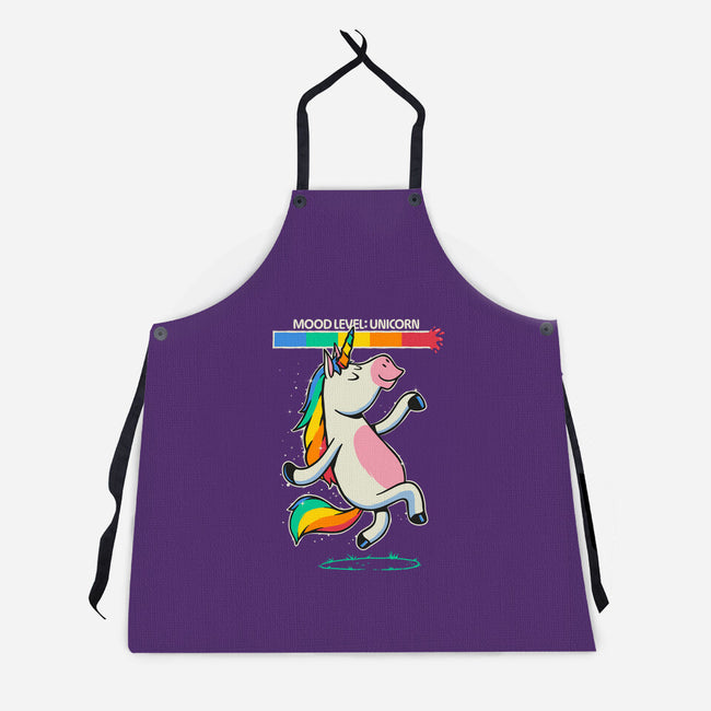 Mood Level Unicorn-Unisex-Kitchen-Apron-Popnotic