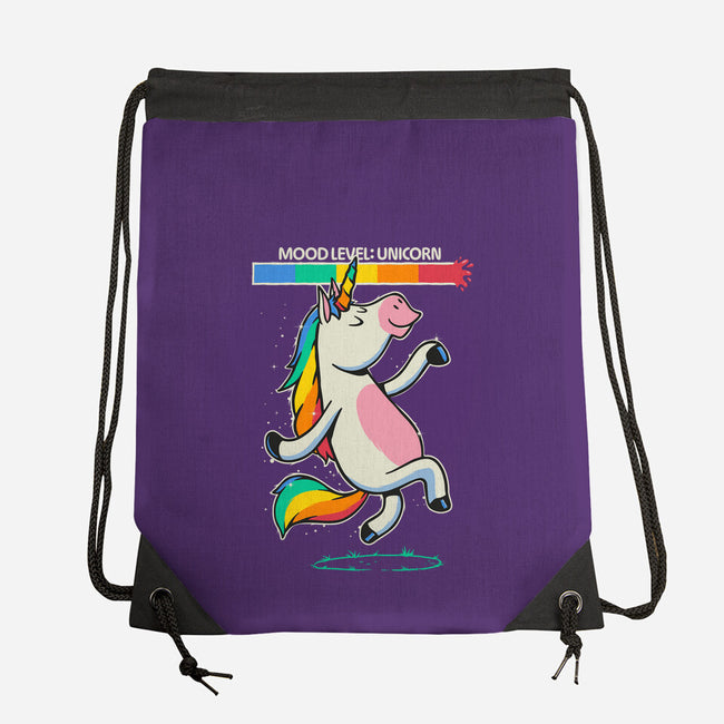 Mood Level Unicorn-None-Drawstring-Bag-Popnotic