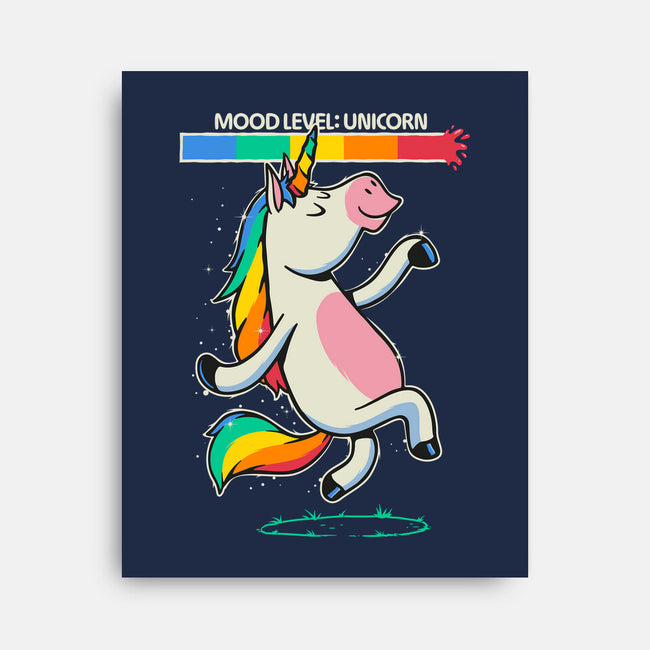 Mood Level Unicorn-None-Stretched-Canvas-Popnotic