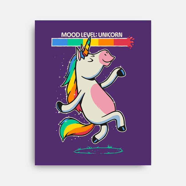 Mood Level Unicorn-None-Stretched-Canvas-Popnotic