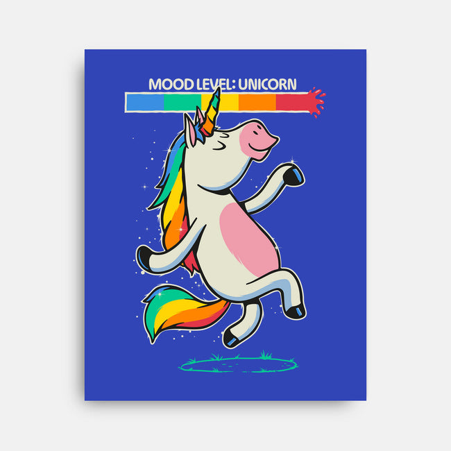 Mood Level Unicorn-None-Stretched-Canvas-Popnotic