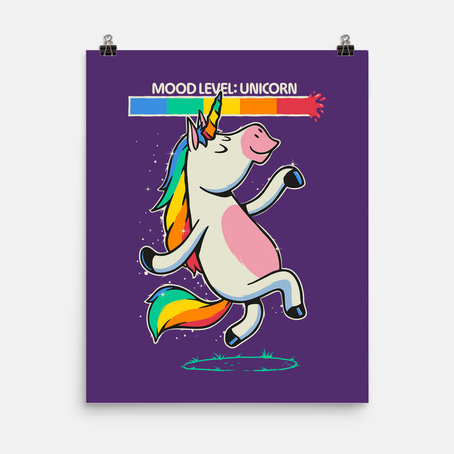 Mood Level Unicorn-None-Matte-Poster-Popnotic