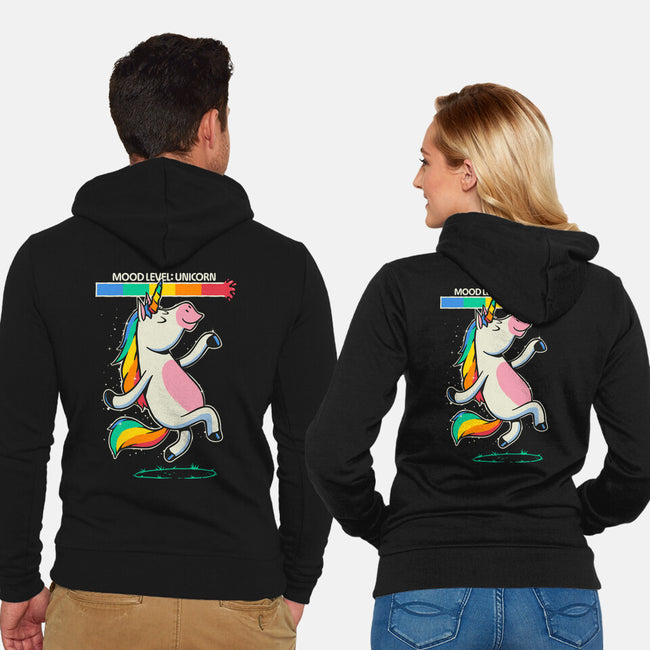 Mood Level Unicorn-Unisex-Zip-Up-Sweatshirt-Popnotic