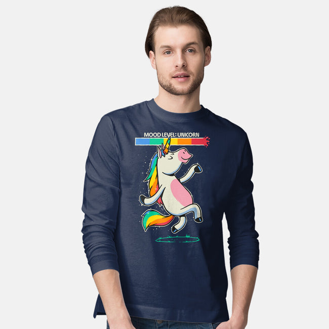 Mood Level Unicorn-Mens-Long Sleeved-Tee-Popnotic