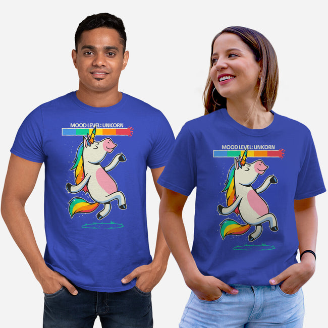 Mood Level Unicorn-Unisex-Basic-Tee-Popnotic