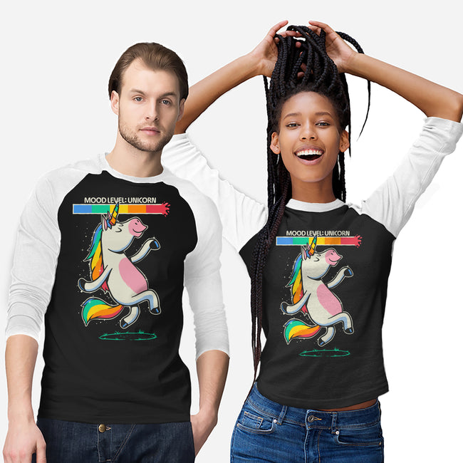 Mood Level Unicorn-Unisex-Baseball-Tee-Popnotic