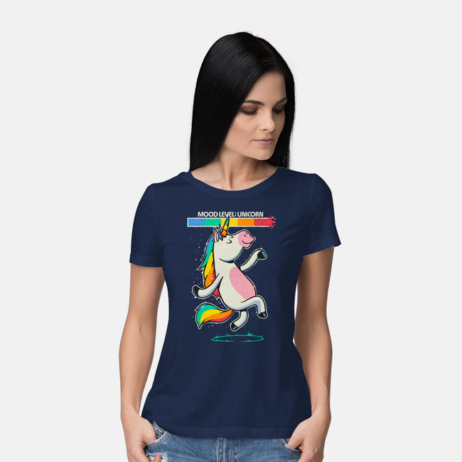 Mood Level Unicorn-Womens-Basic-Tee-Popnotic