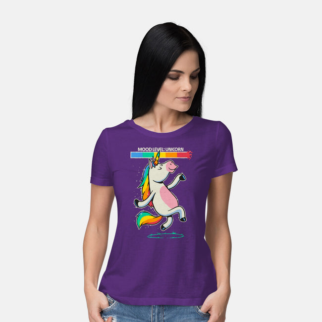 Mood Level Unicorn-Womens-Basic-Tee-Popnotic