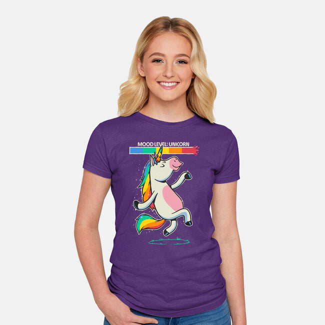 Mood Level Unicorn-Womens-Fitted-Tee-Popnotic