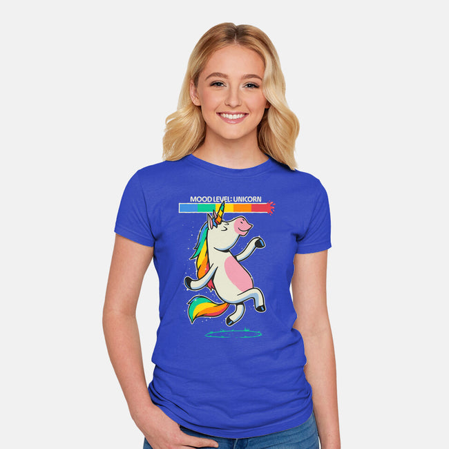 Mood Level Unicorn-Womens-Fitted-Tee-Popnotic