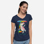 Mood Level Unicorn-Womens-V-Neck-Tee-Popnotic
