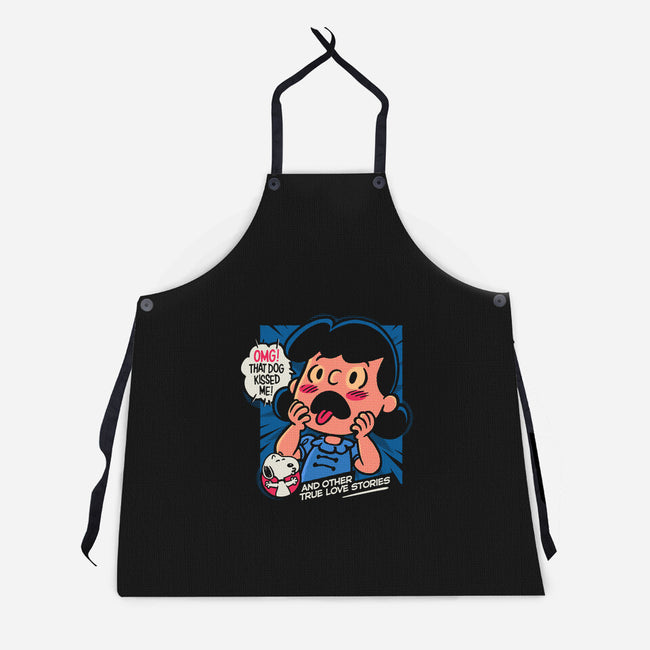 That Dog Kissed Me-Unisex-Kitchen-Apron-Popnotic