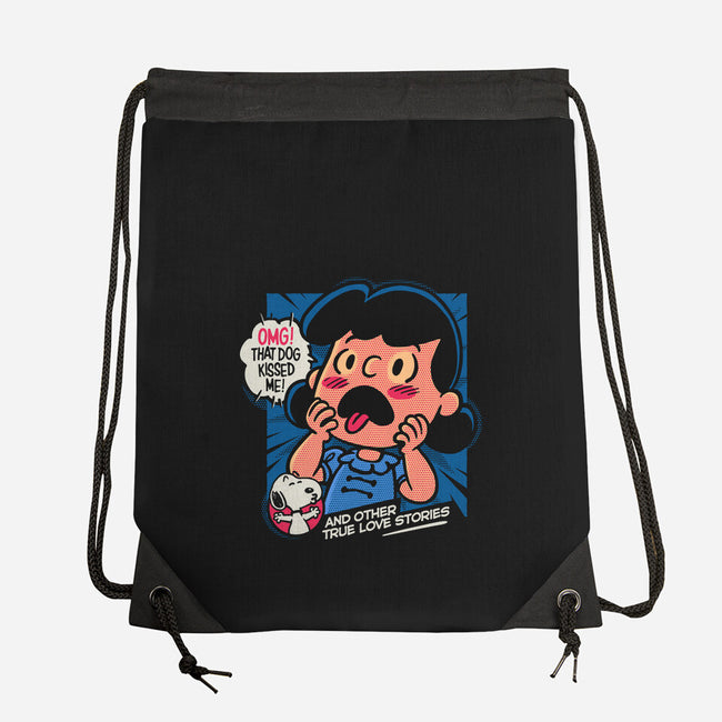 That Dog Kissed Me-None-Drawstring-Bag-Popnotic