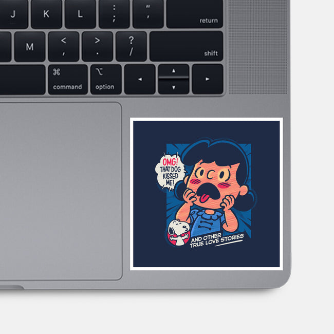 That Dog Kissed Me-None-Glossy-Sticker-Popnotic