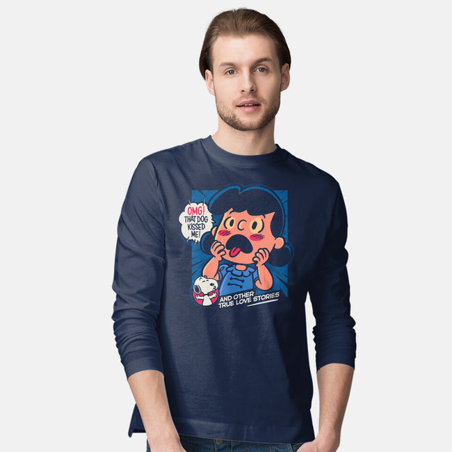 That Dog Kissed Me-Mens-Long Sleeved-Tee-Popnotic