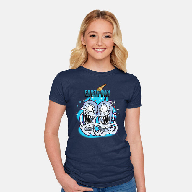 Earth Day-Womens-Fitted-Tee-palmstreet