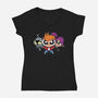 The Planetpuff Express-Womens-V-Neck-Tee-Barbadifuoco