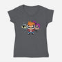 The Planetpuff Express-Womens-V-Neck-Tee-Barbadifuoco