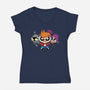 The Planetpuff Express-Womens-V-Neck-Tee-Barbadifuoco