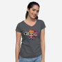 The Planetpuff Express-Womens-V-Neck-Tee-Barbadifuoco