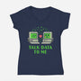 Talk Data To Me-Womens-V-Neck-Tee-Herk Up Tees