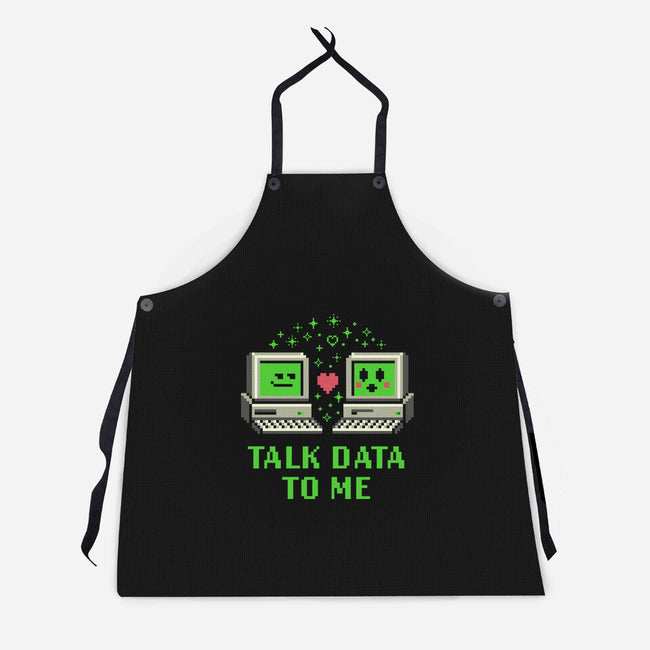 Talk Data To Me-Unisex-Kitchen-Apron-Herk Up Tees