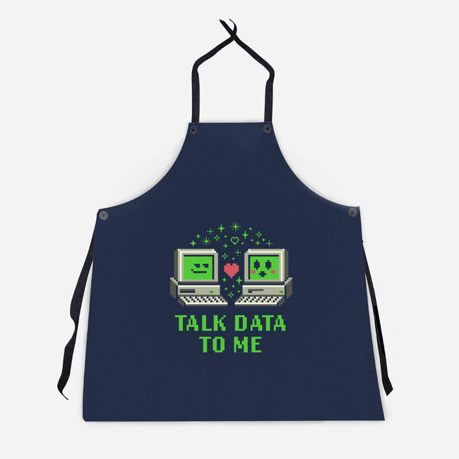 Talk Data To Me-Unisex-Kitchen-Apron-Herk Up Tees