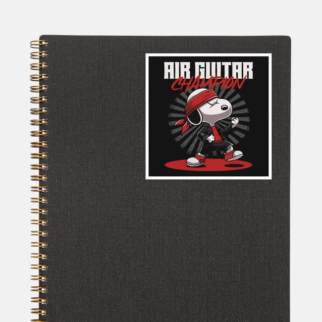 Air Guitar Champion-None-Glossy-Sticker-Herk Up Tees