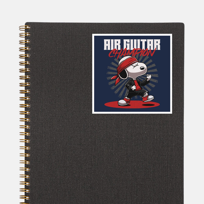 Air Guitar Champion-None-Glossy-Sticker-Herk Up Tees