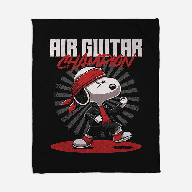 Air Guitar Champion-None-Fleece-Blanket-Herk Up Tees